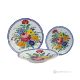 Colección FIORACCIO PLATES Juego de vajilla de 18 piezas para 6 personas vajilla de cerámica Castelli pintada a mano Made in Italy