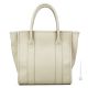 Bolso de hombro ALICIA Shopper tote para mujer en auténtica piel blanca hecha a mano