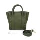 Bolso de mano y bandolera mini para mujer ALICIA en piel auténtica hecha a mano en color verde