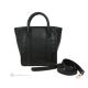 ALICIA mini bolso de mano y bandolera para mujer en piel auténtica realizada artesanalmente en color negro