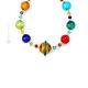 COLLAR SATURNO bisutería artística collares collares cuentas de cristal de Murano con plata 925 auténtica hecha a mano Made in Italy