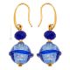 PENDIENTES SATURNO bisutería artística cuentas de cristal de Murano con plata 925 auténtica hecha a mano Made in Italy