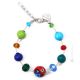 PULSERA MILLEFIORI bisutería artística pulsera de perlas de cristal de Murano con murrina auténtica hecha a mano Made in Italy