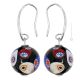 PENDIENTES MILLEFIORI bisutería artística cuentas de cristal de Murano con murrine hecho a mano auténtico Made in Italy