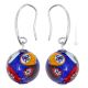 PENDIENTES MILLEFIORI bisutería artística cuentas de cristal de Murano con murrine hecho a mano auténtico Made in Italy