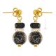 PENDIENTES EMILY bisutería artística cuentas de cristal de Murano con aventurina auténtico hecho a mano Made in Italy