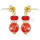 PENDIENTES EMILY bisutería artística cuentas de cristal de Murano con aventurina auténtico hecho a mano Made in Italy