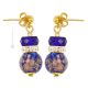 PENDIENTES EMILY bisutería artística cuentas de cristal de Murano con aventurina auténtico hecho a mano Made in Italy