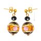 PENDIENTES DE FLORES bisutería artística cuentas de cristal de Murano con oro de 18 quilates auténtico hecho a mano Made in Italy