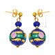 PENDIENTES DE FLORES bisutería artística cuentas de cristal de Murano con oro de 18 quilates auténtico hecho a mano Made in Italy