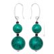 PENDIENTES ONDA bisutería artística cuentas de cristal de Murano con plata 925 auténtica hecha a mano Made in Italy