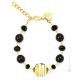 MIRHO BRACELET bisutería artística pulsera de perlas de cristal de Murano con oro de 18k hecha a mano auténtico Made in Italy