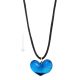 COLLAR CORAZÓN DE PLATA collares de bisutería artística collar de cristal de Murano hoja de plata 925 hecho a mano auténtico Made in Italy