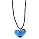 COLLAR CORAZÓN DE PLATA collares de bisutería artística collar de cristal de Murano hoja de plata 925 hecho a mano auténtico Made in Italy