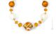 COLLAR DE MÁRMOL bisutería artística collares de perlas de cristal de Murano con oro de 18k hecho a mano auténtico Made in Italy
