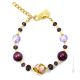 PULSERA DE MÁRMOL bisutería artística Pulsera de perlas de cristal de Murano con oro de 18k auténtico hecho a mano Made in Italy