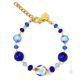 PULSERA DE MÁRMOL bisutería artística pulsera de perlas de cristal de Murano con oro de 18k hecha a mano auténtico Made in Italy