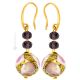 PENDIENTES DE MÁRMOL bisutería artística cuentas de cristal de Murano con oro de 18 quilates auténtico hecho a mano Made in Italy