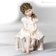 Muñeca LUNA Capodimonte, imagen romántica de pura porcelana.