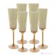 Set de 6 auténticas copas flauta pintadas a mano en cristal de calidad superior.