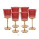 Set de 6 auténticas copas de vino con pie pintadas a mano en cristal de calidad superior.
