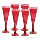 Set de 6 auténticas copas flauta pintadas a mano en cristal de calidad superior.