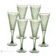 Set de 6 auténticas copas flauta pintadas a mano en cristal de calidad superior.
