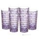 MANHATTAN Juego de 6 auténticos vasos de bebida modernos pintados a mano en vidrio de calidad superior.