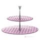 Soporte de cristal pintado a mano de calidad superior para postres y frutas.