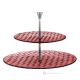 Soporte de cristal pintado a mano de calidad superior para postres y frutas.