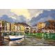 MAR Pintura acrílica moderna sobre lienzo Made in Italy 