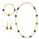 LACE PARURE conjunto de bisutería artística collar collar pulsera pendientes cuentas de cristal de Murano con oro de 18 quilates hecho a mano auténtico Made in Italy