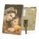 Adorno MADONNA DELLA SEGGIOLA en mármol amarillo Made in Italy
