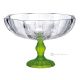 MILANO Cuenco para postre, centro de mesa decorativo moderno pintado a mano en cristal de calidad superior.