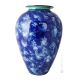 JARRÓN MILLEFIORI AMPHORA AZUL Auténtico jarrón de cerámica friulano hecho y pintado a mano Made in Italy