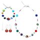 PARURE MILLEFIORI conjunto de bisutería artística collar collar pulsera pendientes perlas de cristal de Murano hecho a mano auténtico Made in Italy