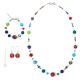 PARURE MILLEFIORI conjunto de bisutería artística collar collar pulsera pendientes perlas de cristal de Murano hecho a mano auténtico Made in Italy