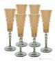 Set de 6 auténticas copas flauta pintadas a mano en cristal de calidad superior.