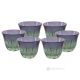 MISTRAL Juego de 6 vasos espresso, cristal de calidad superior, pintados a mano, elegante diseño moderno.