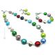 PARURE FRANCESCA conjunto de bisutería artística collar collar pulsera pendientes perlas de cristal de Murano hecho a mano auténtico Made in Italy