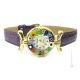 RELOJ DE PULSERA PARA SEÑORA con auténtico cristal de Murano hecho a mano Murrine Made in Italy