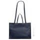 Bolso de hombro para mujer JIULIE Shopper tote en piel auténtica azul hecho a mano