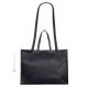 JIULIE Shopper bolso shopper mujer cuero auténtico hecho a mano negro