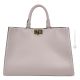Bolso bandolera de mujer CHICCA Shopper tote en auténtica piel artesanal color rosa 