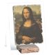 Adorno LA GIOCONDA en mármol Orfalese y rojo sobre cristal Made in Italy
