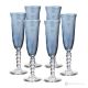 Set de 6 auténticas copas flauta pintadas a mano en cristal de calidad superior.