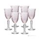 Set de 6 auténticas copas de vino con pie pintadas a mano en cristal de calidad superior.