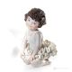 PLAISIRE - Capodimonte, figura de bailarina, estatuilla de porcelana fina.