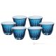Juego de 6 copas de espresso, cristal de calidad superior, pintadas a mano, elegante diseño moderno.