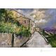 SANTA CROCE DEL SANNIO Pintura acrílica moderna sobre lienzo Made in Italy 